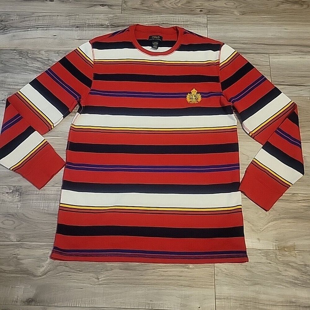 Polo Ralph Lauren Shirt Mens XL Sleepwear Thermal Waffle Knit Embroidered